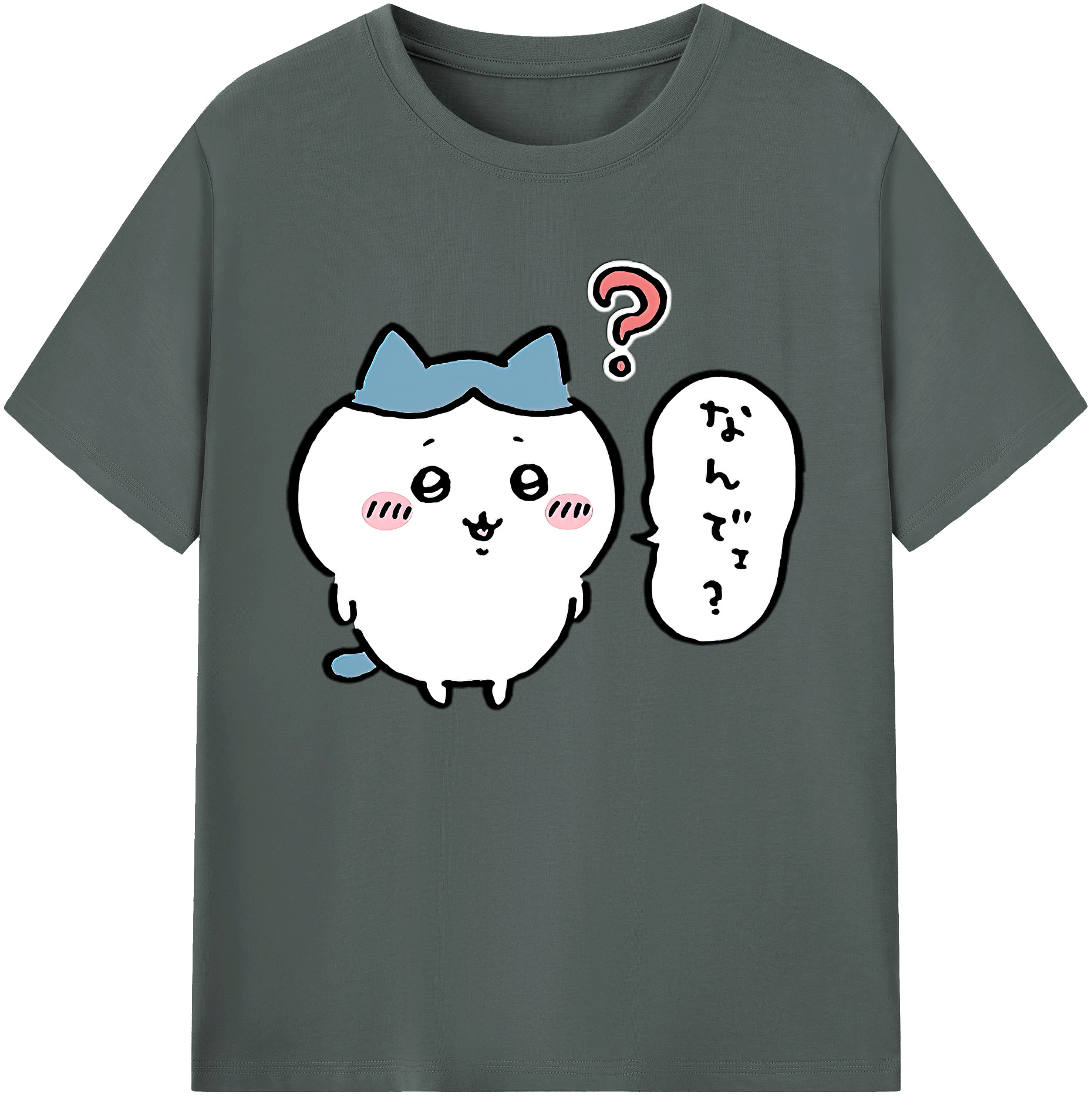 （画像用） ちいかわ ハチワレ Chii-kawa hachiware 綿100％ メンズ半袖Tシャツ｜肌触りやわらか＆通気性